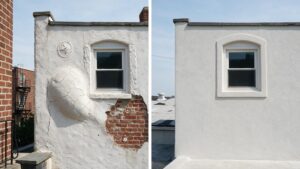 Hollow-Sounding Stucco for a realistic Northern Liberties property