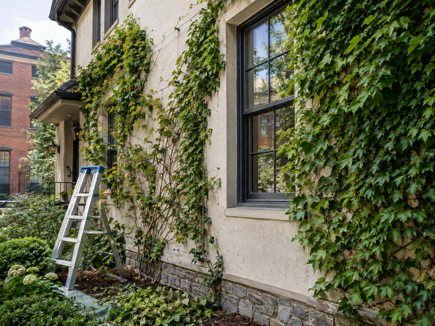 Managing Vines and Ivy on Stucco Exteriors