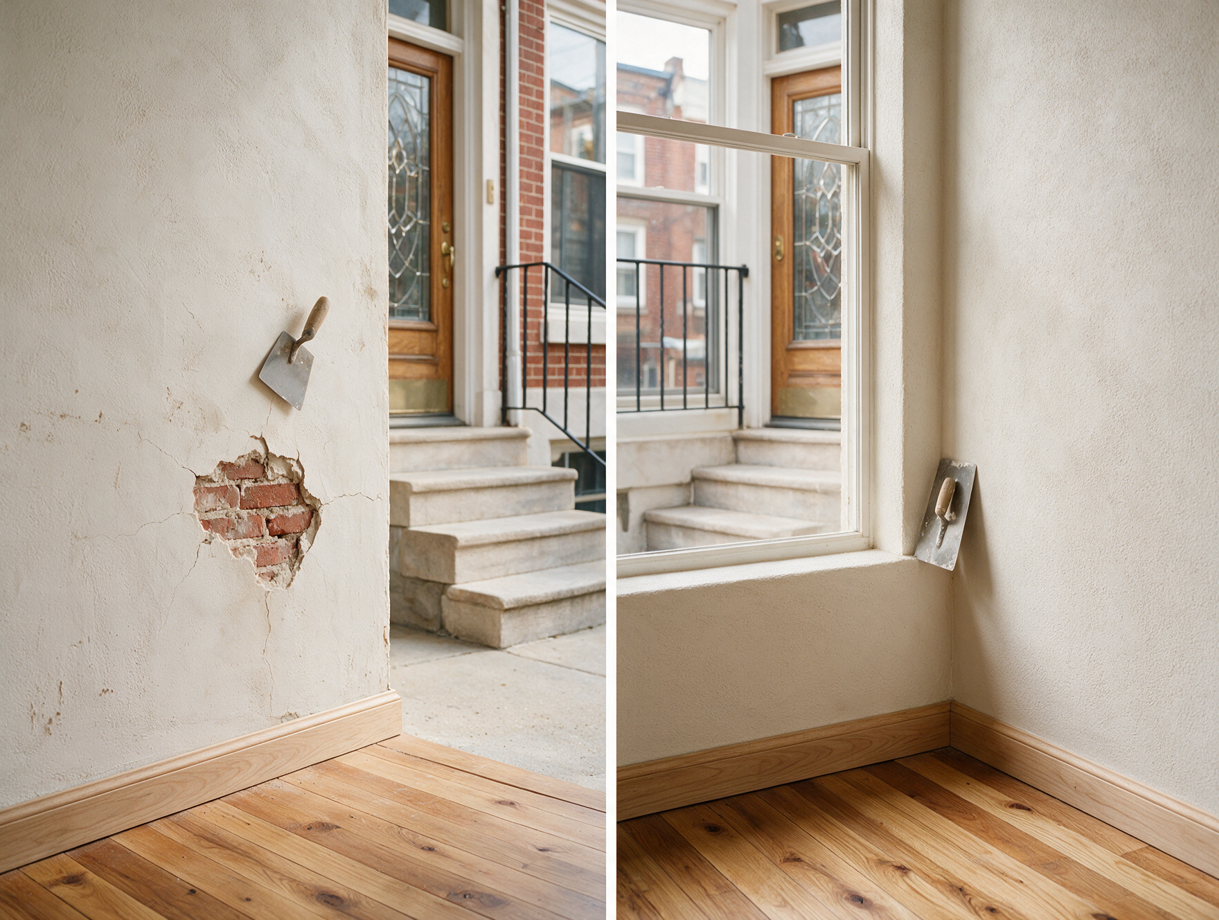 Repairing Impact Damage on Ground-Level Stucco Walls in Philadelphia