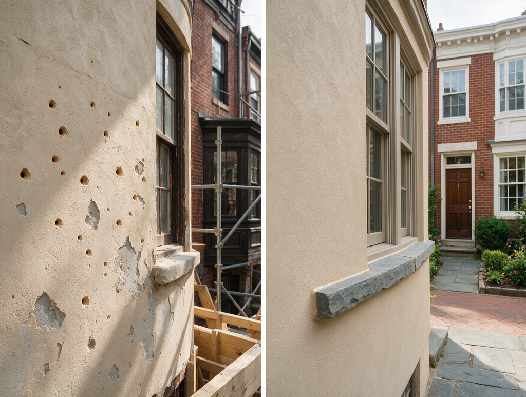 Planning woodpecker damage EIFS stucco in Philadelphia? Review practical choices, common risks, and the details to discuss with a qualified contractor.

