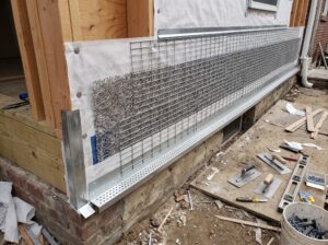 Stucco drainage plane detail for residential work in Philadelphia.